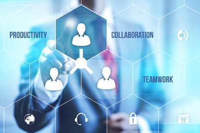 Teamwork business concept